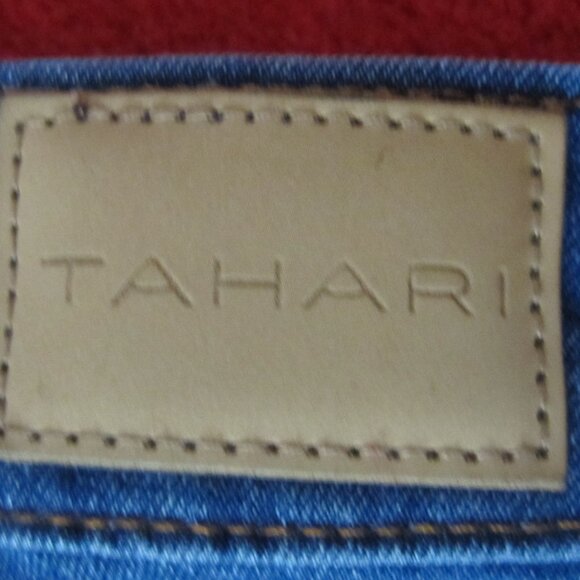 TAHARI Women's Jeans Size 8/29 High-rise Slim Straight Stretch Button Front - Picture 8 of 11